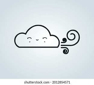 Clouds in abstract vector and illustration to demonstrate the weather in rain or sun