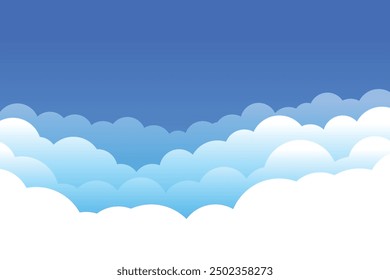 clouds against a background of blue sky good weather vector illustration