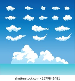 Clouds against a blue sky background