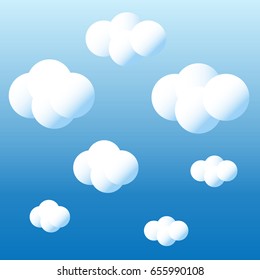 Clouds against the sky. Vector illustration.