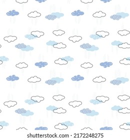 Clouds all over print pattern
