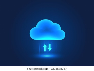 Las nubes y flechas colocadas alternativamente representan la tecnología que ayuda a almacenar datos y a exportar datos a varios lugares, haciendo la vida más cómoda y fácil, reduciendo los retrasos y ahorrando costos.