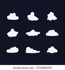 Clouds art modern style trendy design delightful vector background.eps