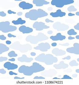 Clouds background, seamless pattern for your design