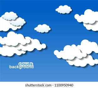 Clouds background. Vector illustration. Eps 10