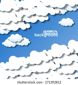 Clouds background. Vector illustration. Eps 10