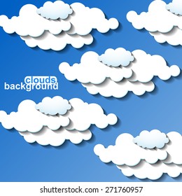 Clouds background. Vector illustration. Eps 10