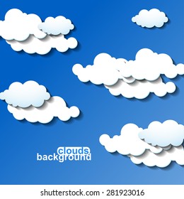 Clouds background. Vector illustration. Eps 10