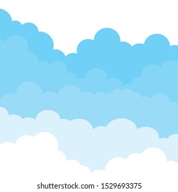 Clouds background.Blue.Template, design element.Banner.Vector design