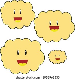 clouds with a big smile