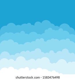 Clouds Blue Background Floating Clouds Vector Stock Vector (Royalty ...