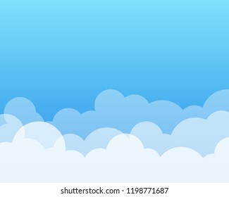 Clouds with blue clear sky nature background with space on beside for text.
