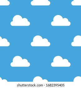 Clouds blue pattern on a white bg vector eps 10
