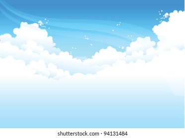  clouds  In Blue Sky