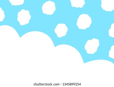 Clouds with blue sky background.Vector illustration.