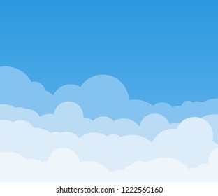 Clouds blue sky nature background with space on beside for text.