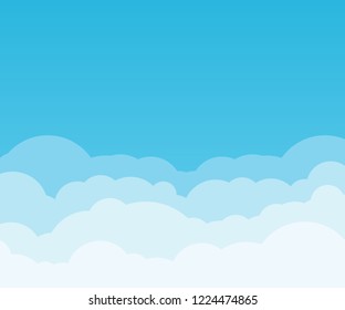 Sky Clouds Background Stylish Design Flat Stock Vector (Royalty Free ...