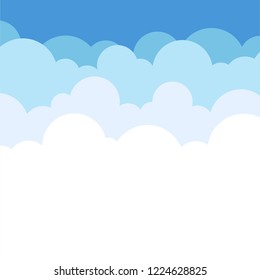 Clouds with blue sky nature background with space on beside for text.