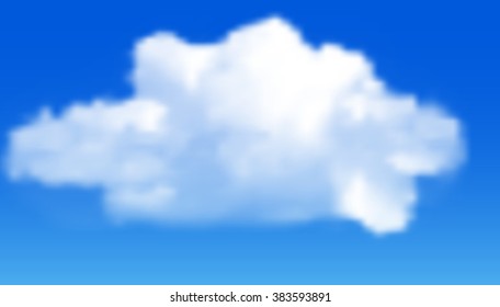 Clouds With Blue Sky .Vector background.