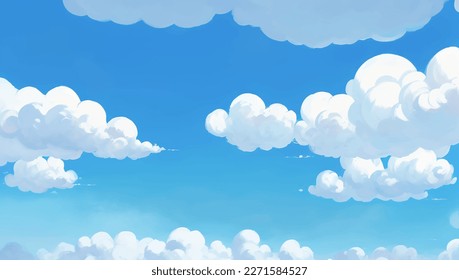 Blue Sky Background with Clouds and Sunlight 6501564 Vector Art at