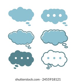 Clouds bubble speech icon vector in trendy