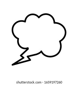Clouds bubbles speech icon vector sign and symbols on trendy design