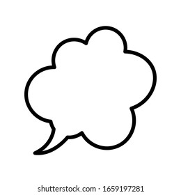 Clouds bubbles speech icon vector sign and symbols on trendy design