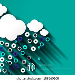 Clouds and Circles Design Background