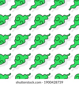 nubes climáticas sin fisuras de la huella textil. Ideal para la tela vintage de verano, la reserva de chatarra, el papel pintado, el giftwrap. diseño de fondo de patrón de repetición