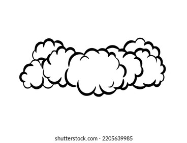 Clouds Clipart, aislado en blanco