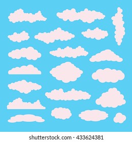 Clouds. Cloud Icon Vector. Cloudy sky. Weather