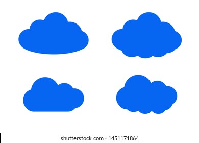Clouds collection.  Clouds vector icons on white background. 