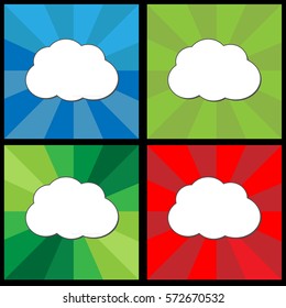 Clouds with color background