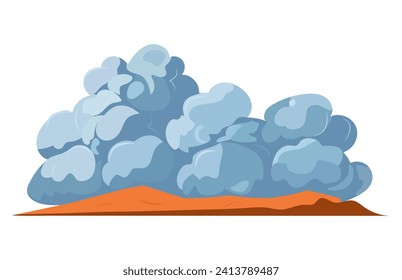 Clouds of colorful set. The intricacy of the cloud formations and the soft, ethereal colors create a sense of serenity and wonder, making it a captivating piece of art. Vector illustration.