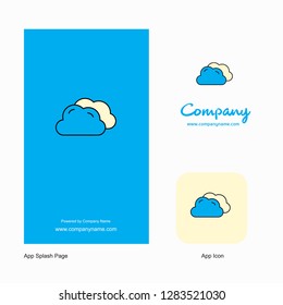 Clouds  Company Logo App Icon and Splash Page Design. Creative Business App Design Elements