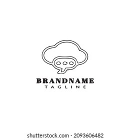 clouds computing logo cartoon icon design template cute modern isolated vector illustration