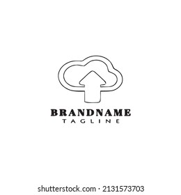 clouds computing logo cartoon icon design template black modern vector illustration