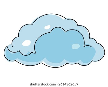 Clouds in a continuous line drawing on a white background.