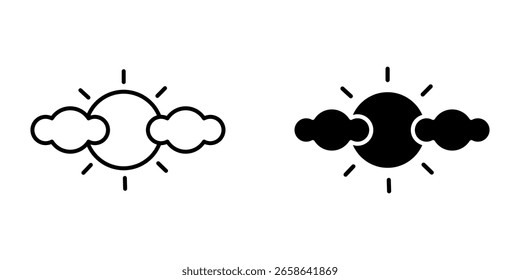  clouds cover the sun icon white on background