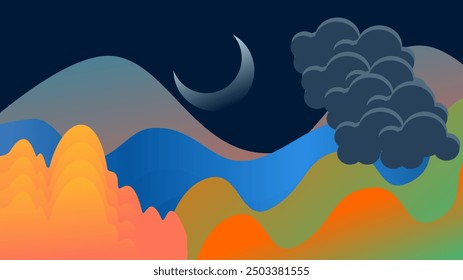 Die Wolken sind dunkel und imposant, aber sie haben auch ein Gefühl von Weichheit und Bewegung
