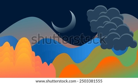 The clouds are dark and imposing but they also have a sense of softness and movement
