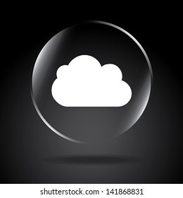 clouds design over black background vector illustration clouds design over black background vector illustration