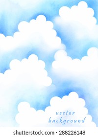 clouds design over sky background vector illustration