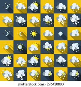 Clouds of different weather collection.