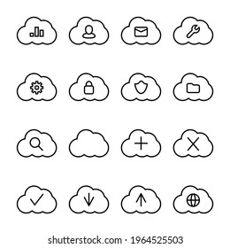Clouds Digital icon vector. Flat desing.ai
