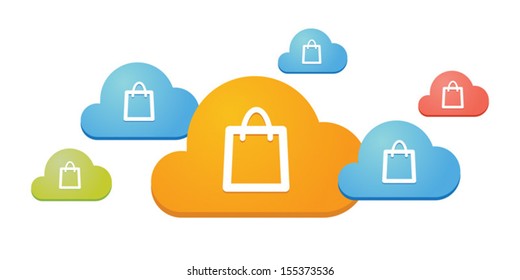 Clouds e-commerce concept