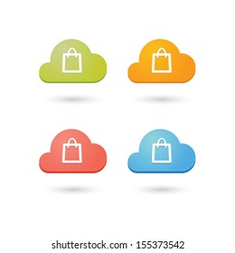 Clouds e-commerce concept