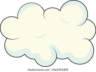 Clouds Element with Minimalist Cartoon Design Style. Isolated on White Background.