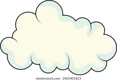 Clouds Element with Minimalist Cartoon Design Style. Isolated on White Background.
