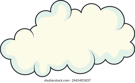 Clouds Element with Minimalist Cartoon Design Style. Isolated on White Background.